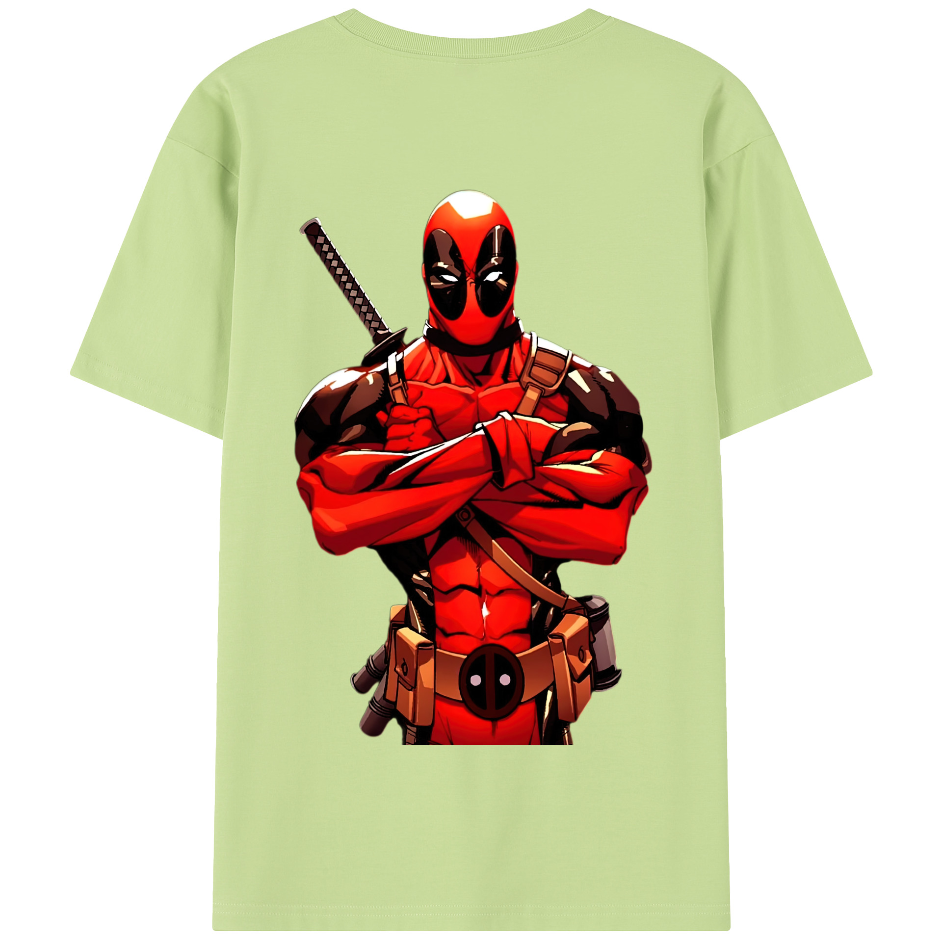 （画像用） Deadpool デッドプール 綿100％半袖Tシャツ（背面プリント）